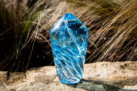 Mountain Spire Paperweight with Cremation Ash - 5