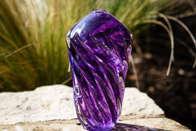 Mountain Spire Paperweight with Cremation Ash - 5