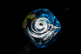 Cube Glass Paperweight with Cremation Ash