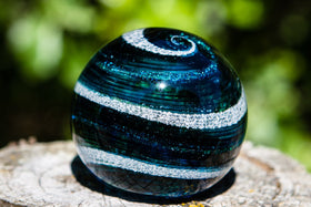 Teal Horizons Orb with Cremains