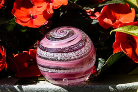 Pink Rose Orb with Cremains