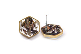 Lavender Stud Earrings Cremation Jewelry