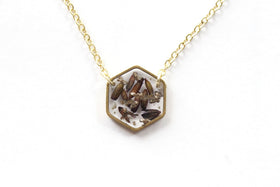 Lavendar Hexagon Cremation Jewelry