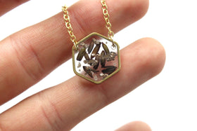 Lavendar Hexagon Cremation Jewelry