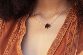 Lavendar Hexagon Cremation Jewelry
