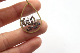 Teardrop cremation jewelry necklace