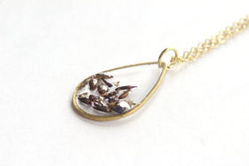 Teardrop cremation jewelry necklace