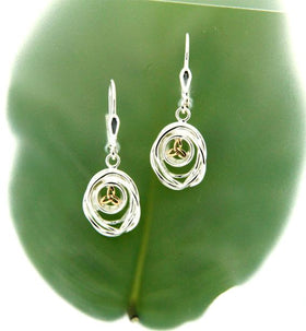 Cradle of Life Ripple Memorial Earrings