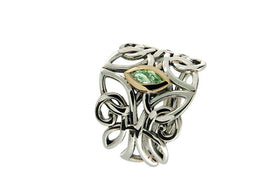 Sterling Silver and Gold  Guardian Angel Ring