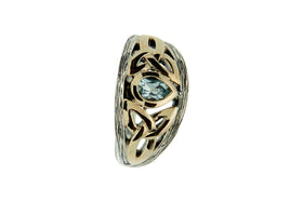 Gold and Sterling Silver Guardian Angel Ring