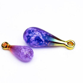 Amethyst Drop Pendant with Infused Ash