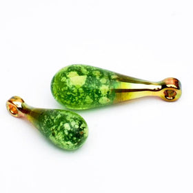 Emerald Drop Pendant with Infused Ash