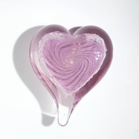 Glass Swirl Heart with Cremains - 20 Colors Available