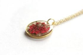 Queens Annes Lace Cremation Jewelry Necklace