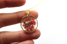 Queens Annes Lace Cremation Jewelry Necklace