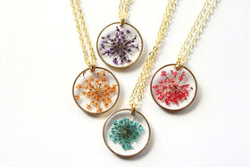 Queens Annes Lace Cremation Jewelry Necklace