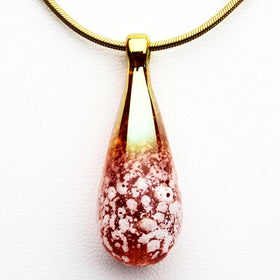 Ruby Drop Pendant with Infused Ash