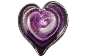 Amethyst Gold Giant Heart with Cremains