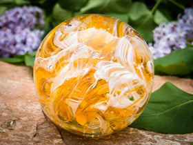 Cotton Candy Orb with Glass in Ash