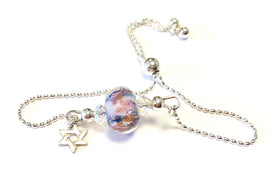Glass Bead Bolo Bracelet with Cremains
