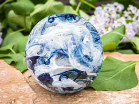 Cotton Candy Orb with Glass in Ash