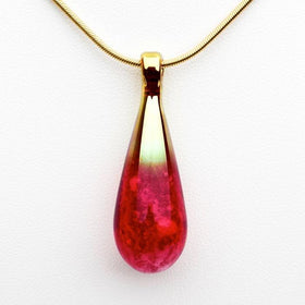 Tourmaline Drop Pendant with Infused Ash