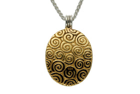 Reversable Tree of Life Silver and Gold Pendant