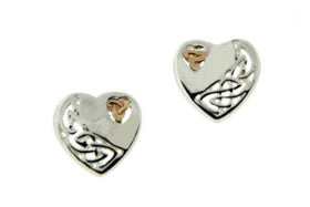 Memorial Sterling Silver Earrings with Gold Triqueta