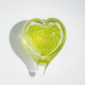 Glass Swirl Heart with Cremains - 20 Colors Available