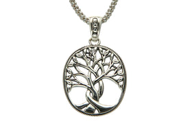 Silver Weaved Tree of Life Sympathy Necklace