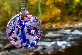 American Confetti Orb with Infused Cremation Ash