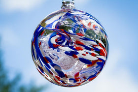 American Confetti Orb with Infused Cremation Ash