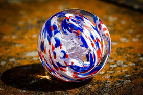 American Confetti Orb with Infused Cremation Ash