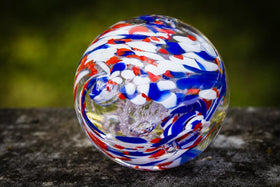 American Confetti Paperweight  with Cremation Ash