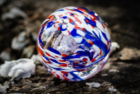 American Confetti Paperweight  with Cremation Ash