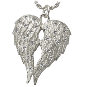 Angel Wings Pendant for Rememberance of Two Individuals