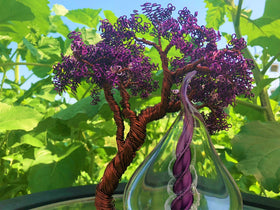 Wire Wrapped Flame Tree with Cremains