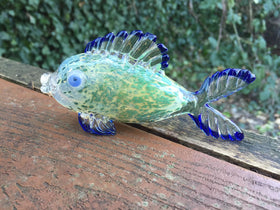 Glass Fish with Cremation Ash