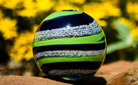 Blue Mint Orb with Cremains