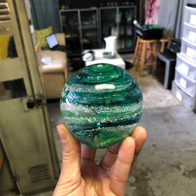 Campfire Paperweight with Wood Ash