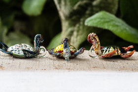 Cave Sea Turtle Glass Pendant with Infused Cremation Ash