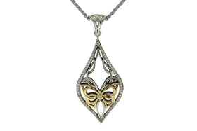 Cocooned Sterling Silver Butterfly Memorial Necklace