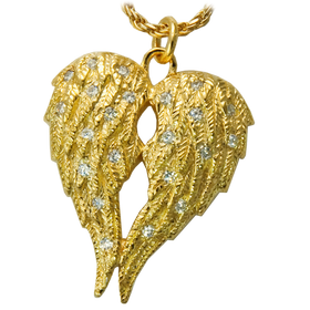 Angel Wings Pendant for Rememberance of Two Individuals