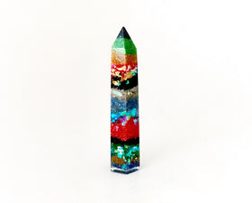 Crystal Resin Obelisk Wand with Cremains