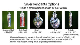 Double Tailed Hummingbird Bird with Silver Keepsake for Ashes