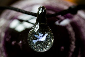 Dove Hologram Pendant with Infused Cremation Ash