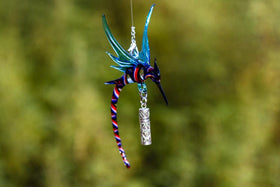 Dragon Hummingbird with Silver Keepsake for Ashes
