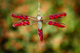 Dragonfly Memorial Ornament - Crystal Beading