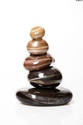 5 Stone Glass Cairn with Cremation Ashes