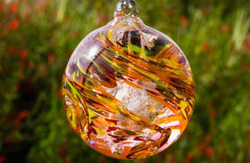 Fall Confetti Orb with Cremation Ash